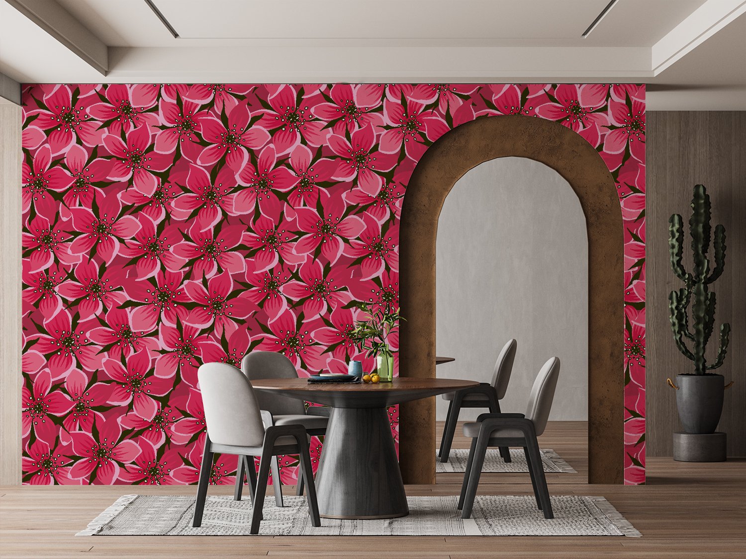 3d red flower wallpaper self adhesive wallpaper decorative masterpiece for home decor